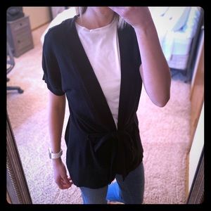 Short Sleeve Tie Cardigan